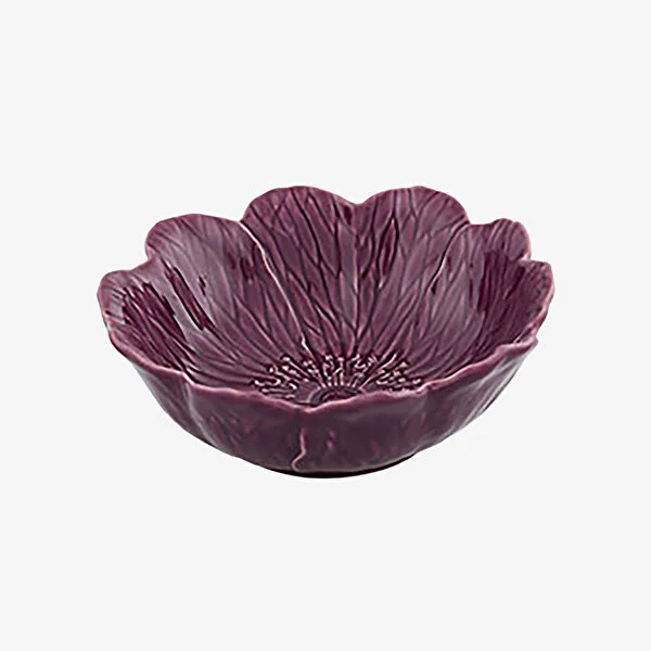 Flora Çiçek Formlu Mor Kase 17 cm 