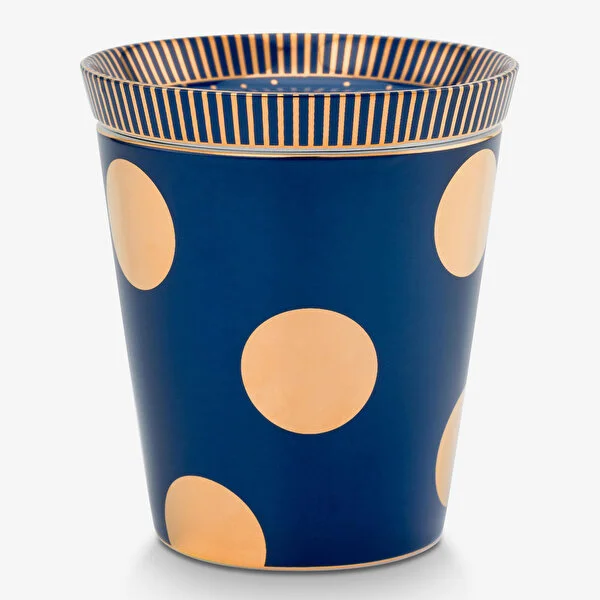 Dot Delight  Altın / Lacivert Kulpsuz  Mug & Çay Tabağı Seti 290 ml    8721009944318