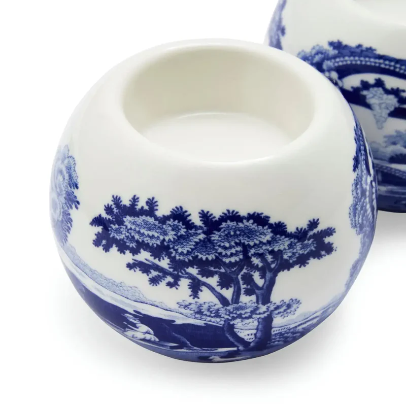 Spode Blue Italıan 6 Cm - 2Lı  Mumluk Setı
