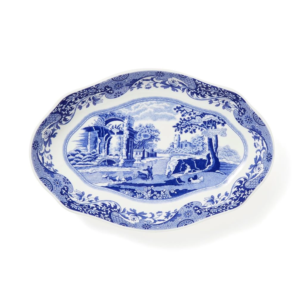 BLUE ITALIAN OVAL SERVİS 22 CM