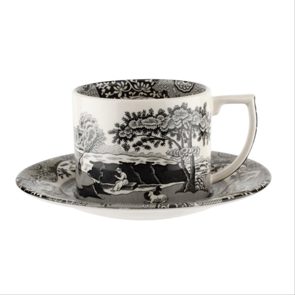 BLACK ITALIAN ÇAY FİNCAN+TAB