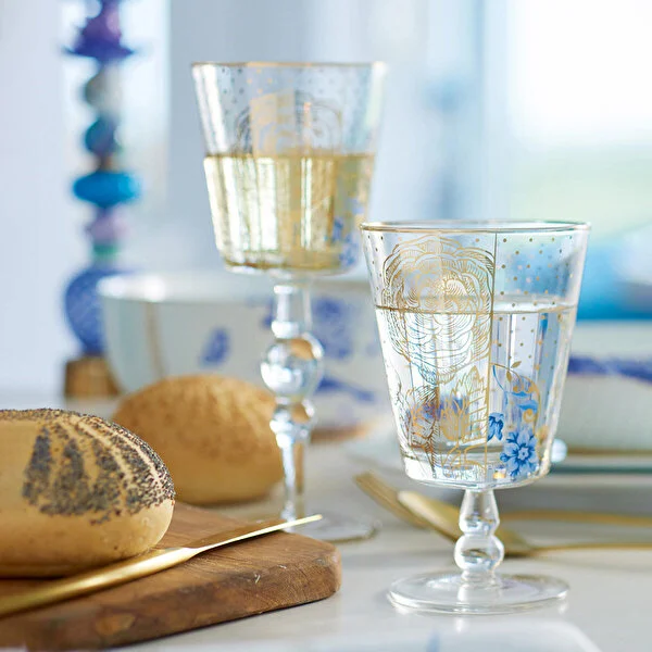 Royal Kadeh Altın Çiçek Desenli 360 ml.