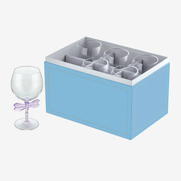 DRAGONFLY LILA ACRYLIC GOBLET  550 ML