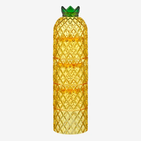 PINEAPPLE YELLOW  ACRYLIC GLASS SET 4 PCS