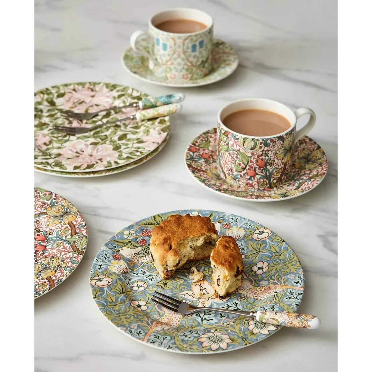Spode Morrıs & Co 20 Cm - 4Lu Assortı Tabak Setı