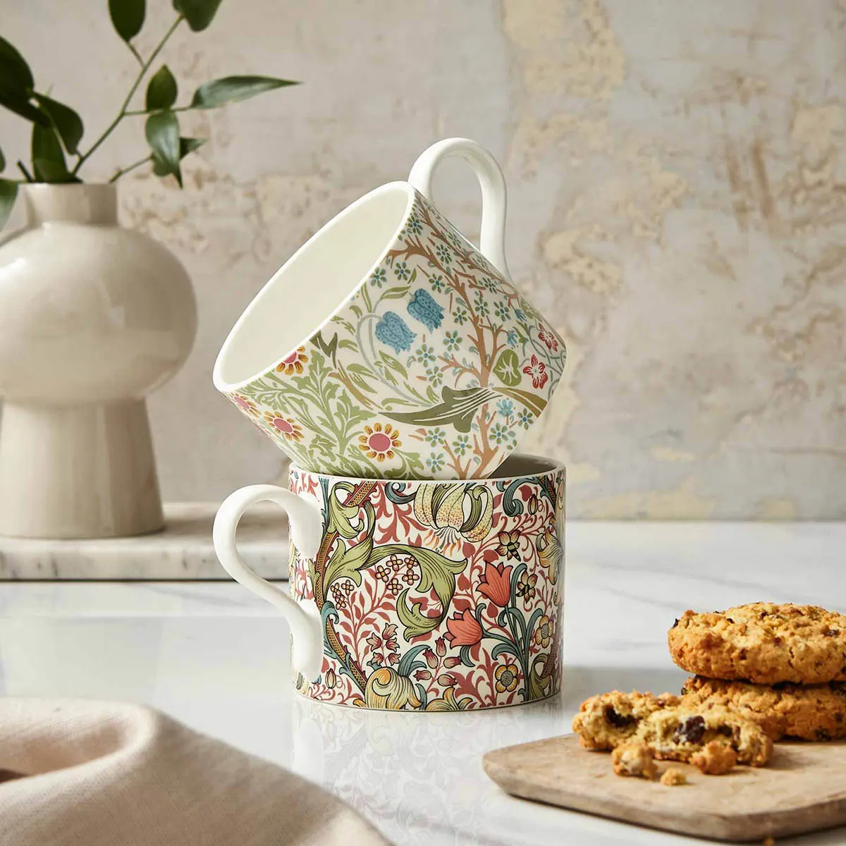 Spode Morrıs & Co 2Lı Kupa Ve Caydanlık Setı