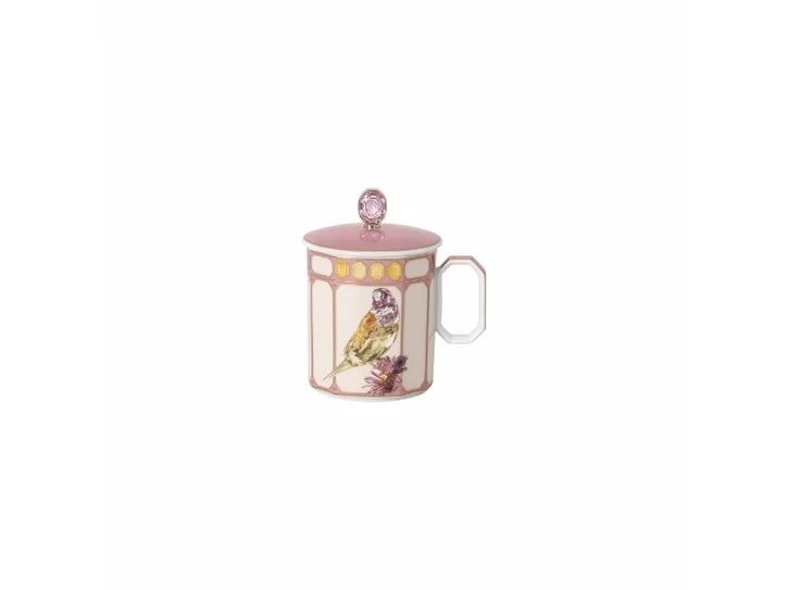 Kapaklı Kahve Kupa IDYLLIA Finch Pink